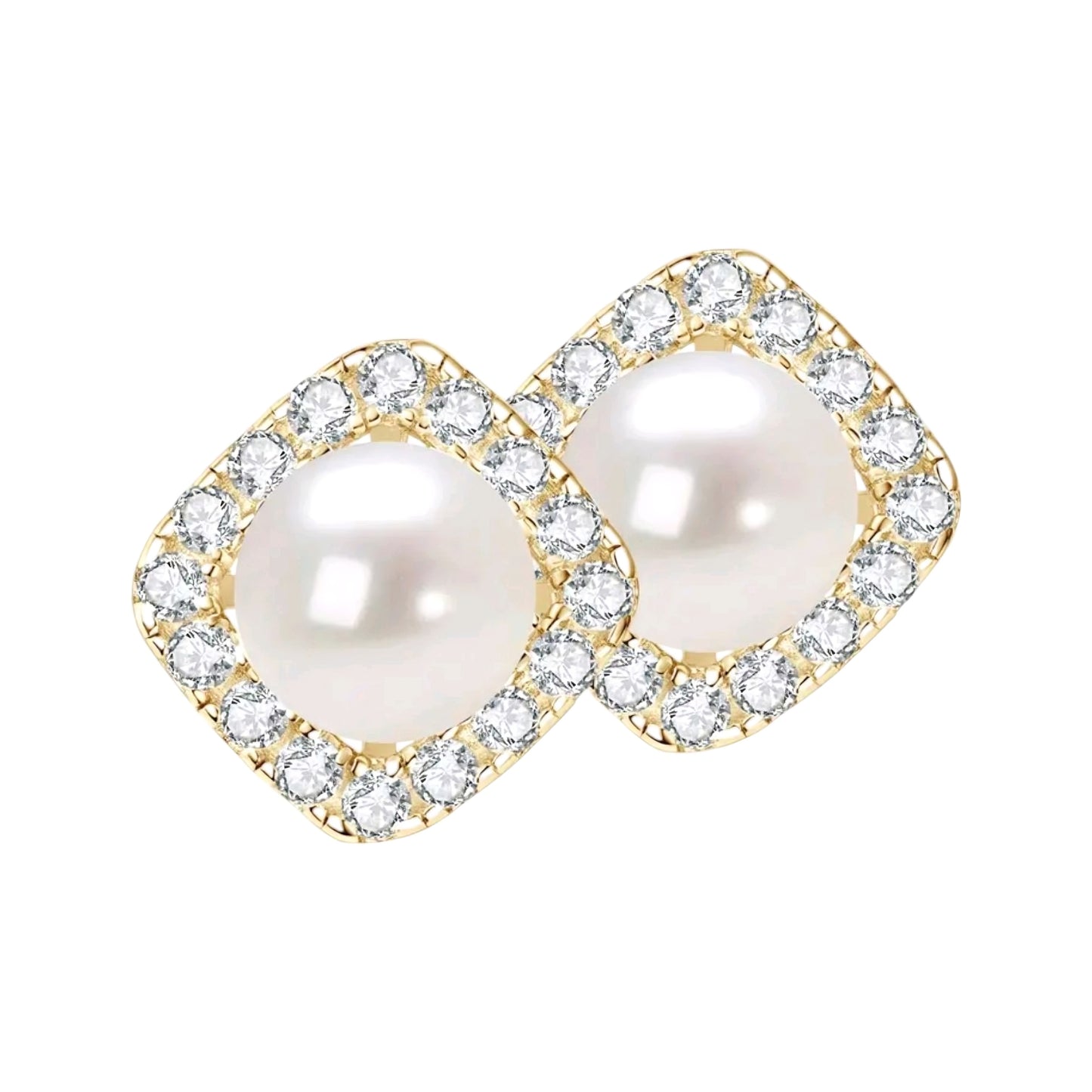 6mm stud pearl earrings