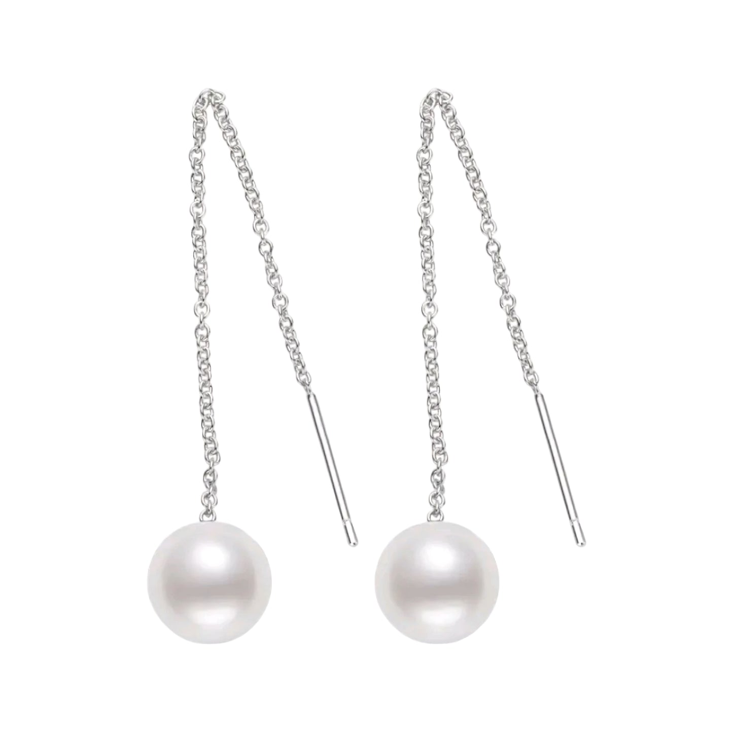 8-9mm drop freshwater pearl earrings