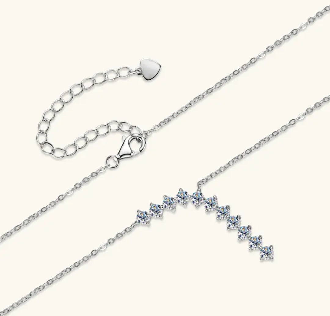 3mm 11pcs Moissanite pendant necklace
