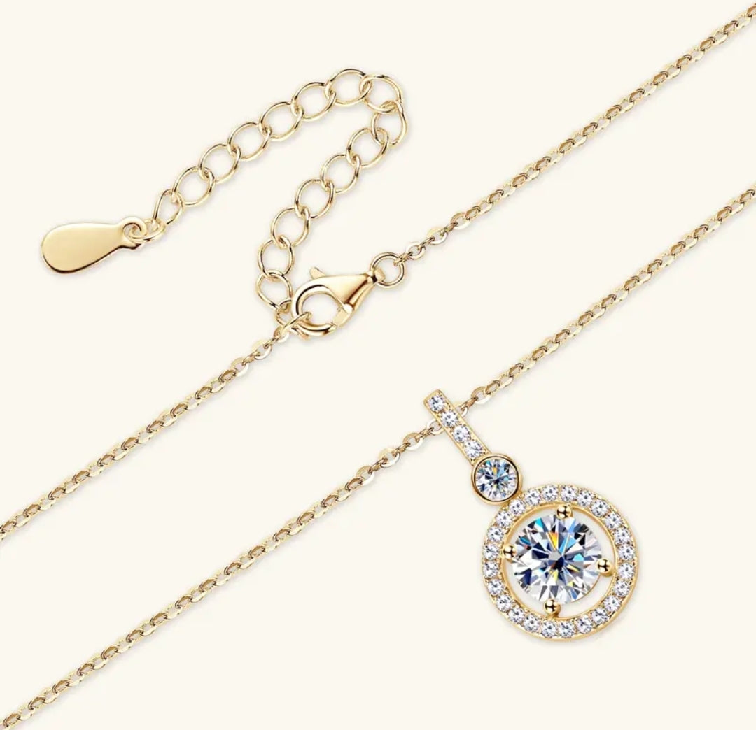 6mm 3mm 1.3mm 1.2mm Moissanite pendant necklace