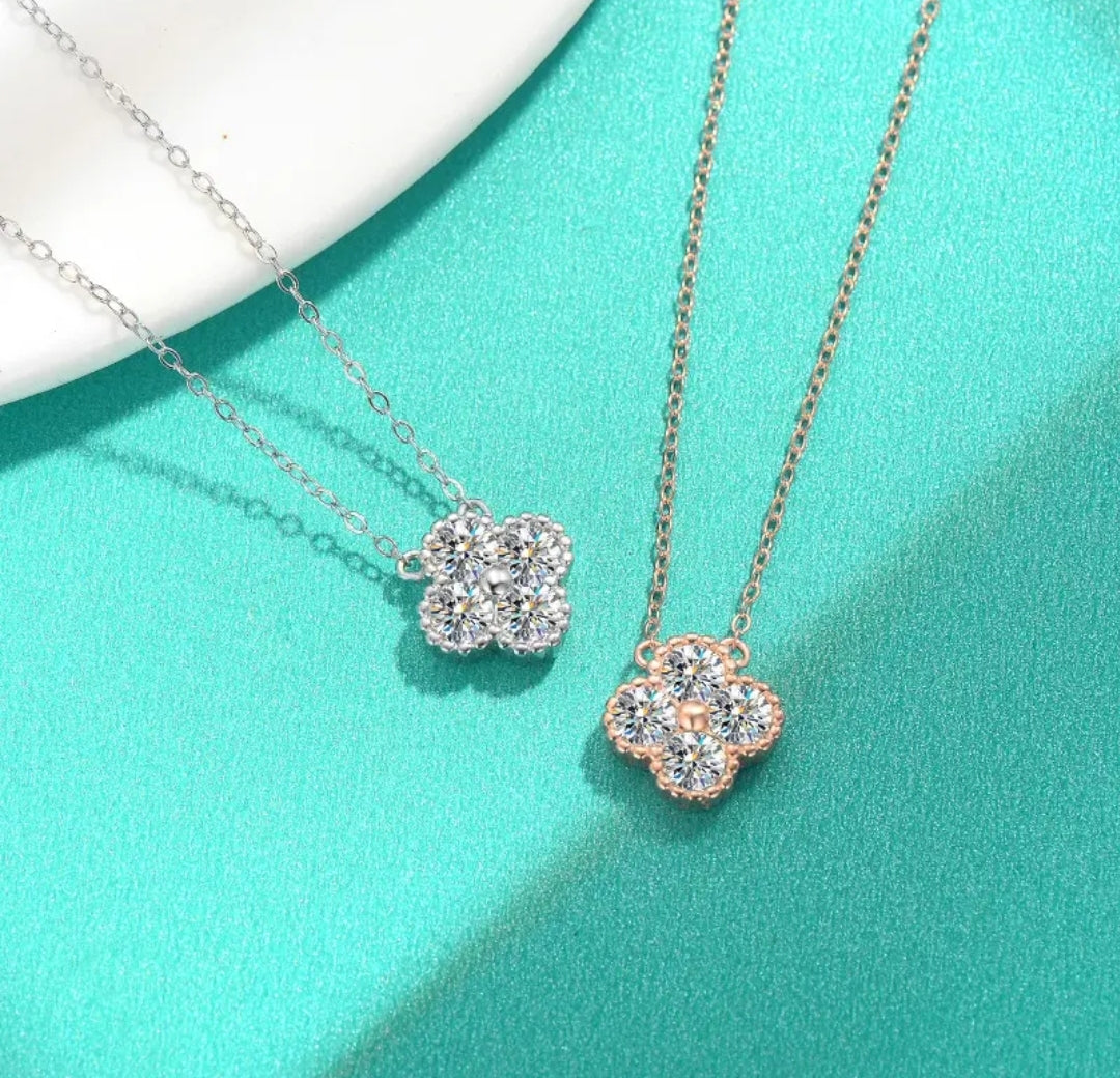 3mm*4pcs Moissanite pendant necklace