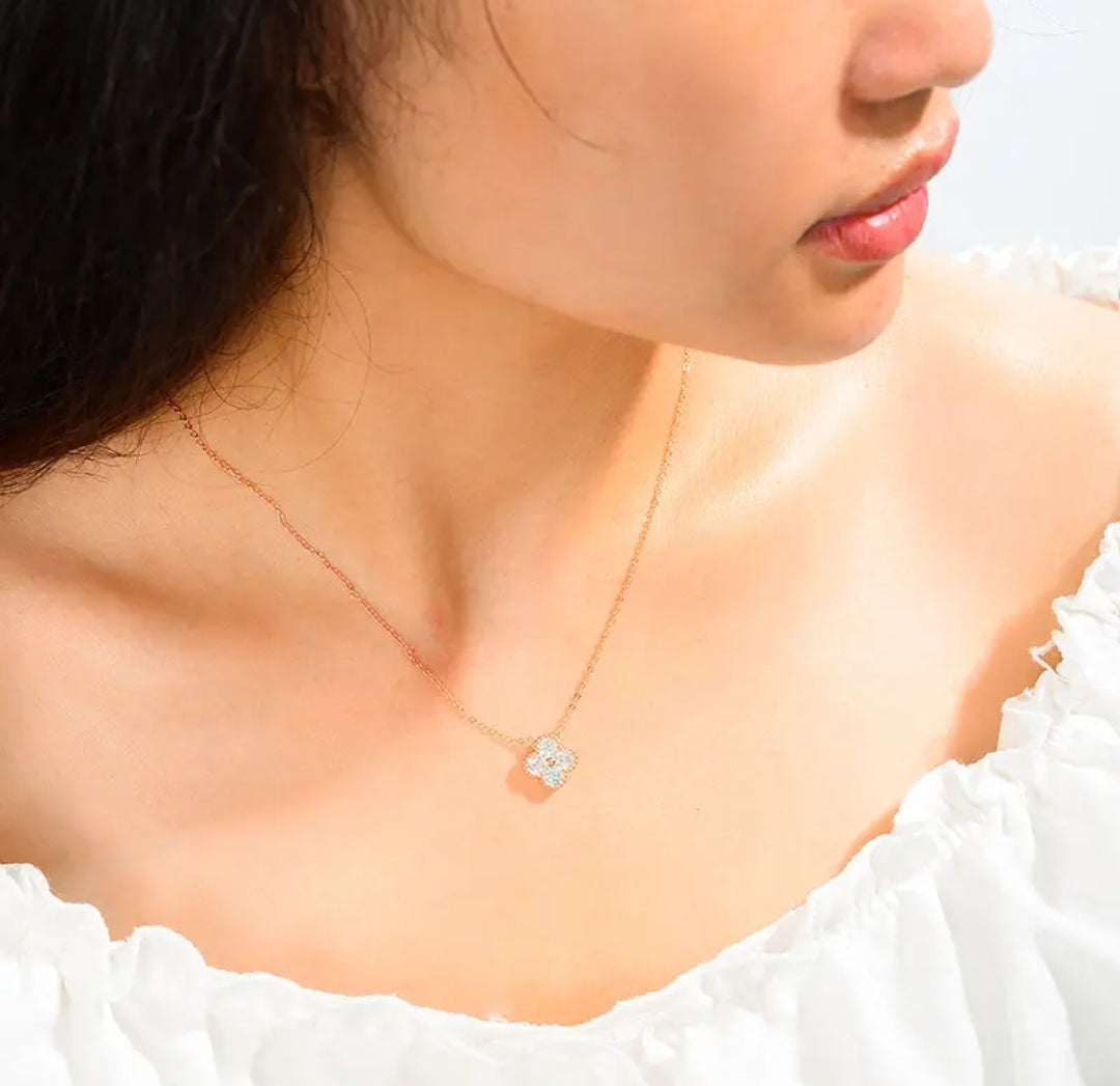 3mm*4pcs Moissanite pendant necklace