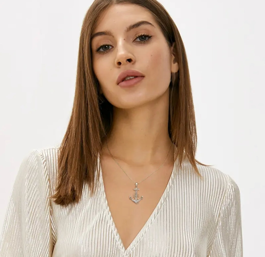 0.2ct Moissanite pendant necklace