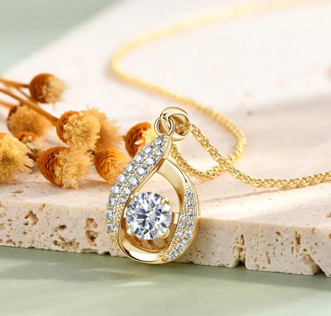 1ct infinity Moissanite pendant necklace