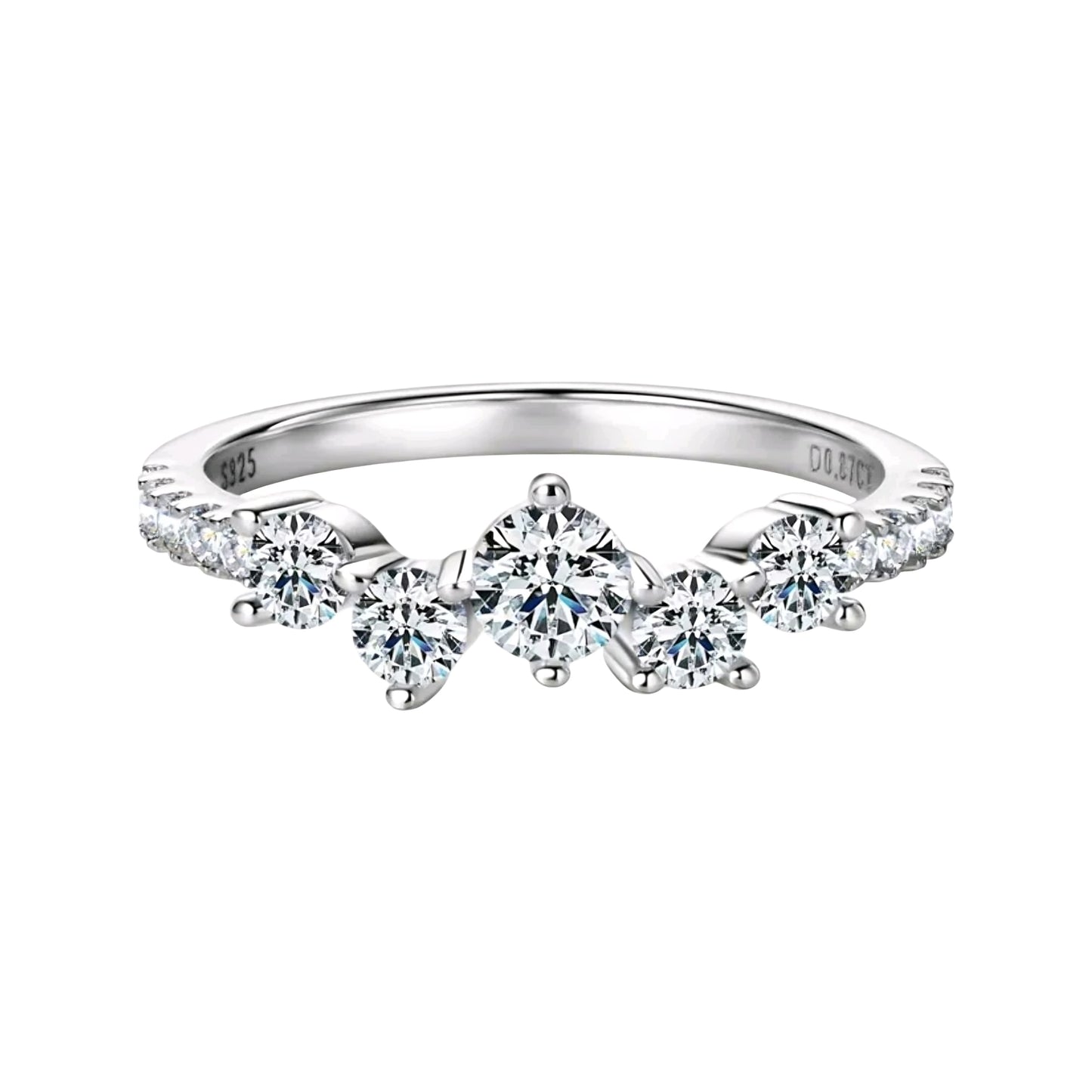 4mm/3mm/1.6mm moissanite engagement ring