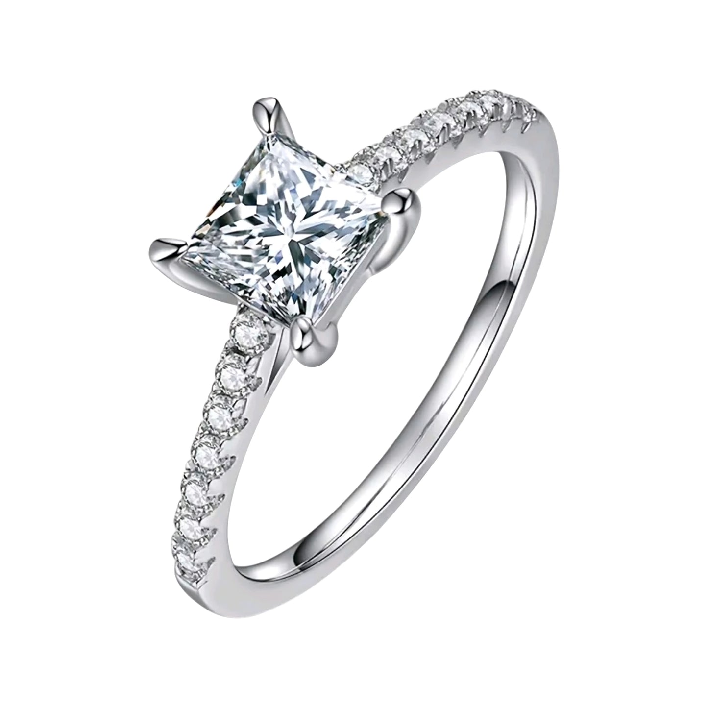 1ct classic moissanite engagement ring