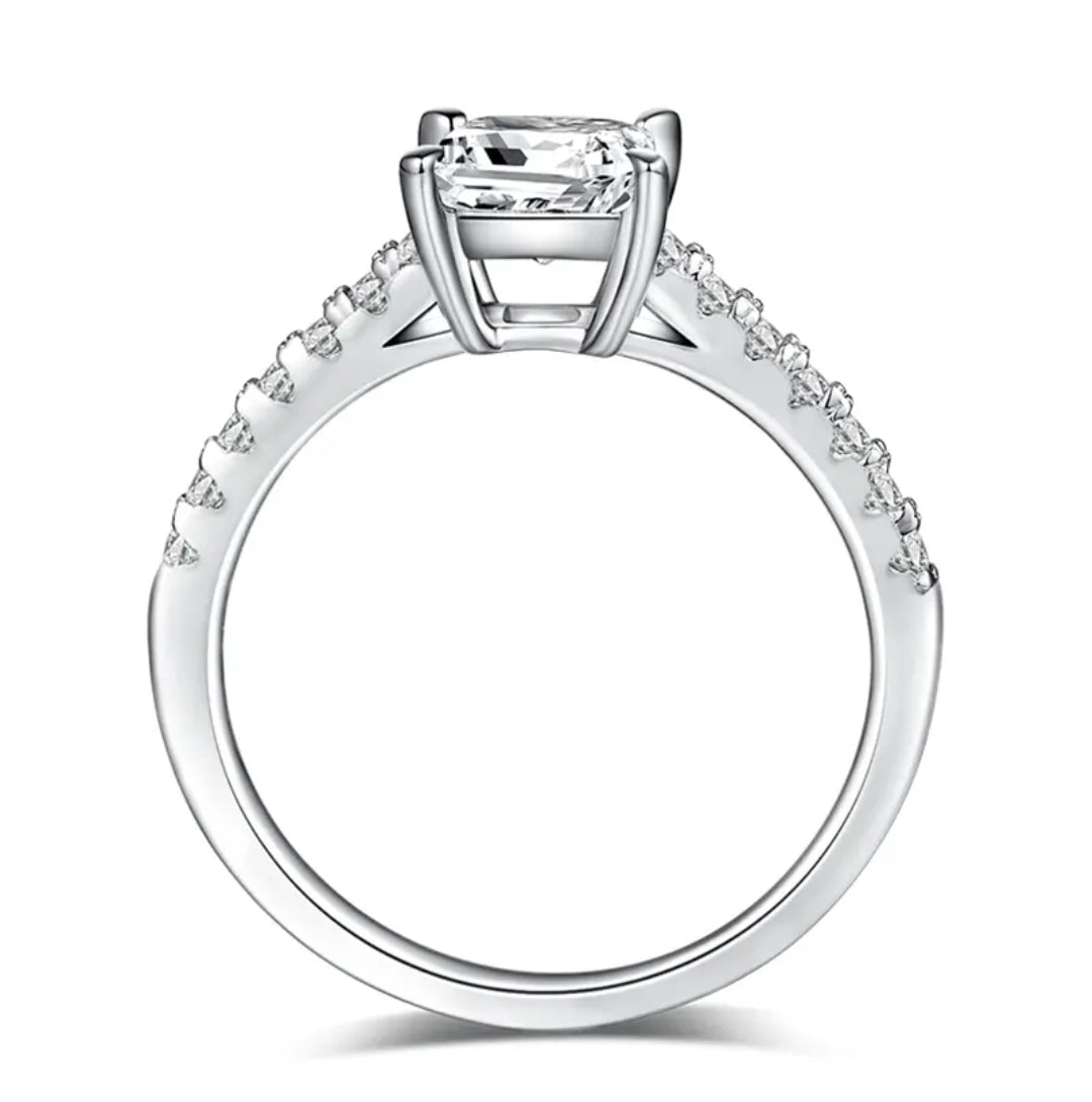 1ct classic moissanite engagement ring