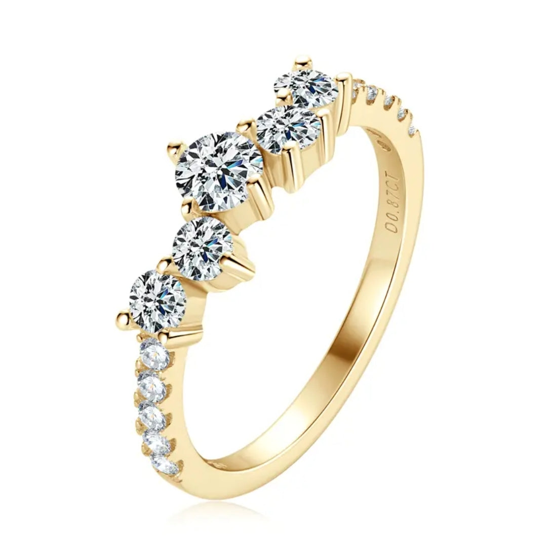 4mm/3mm/1.6mm moissanite engagement ring
