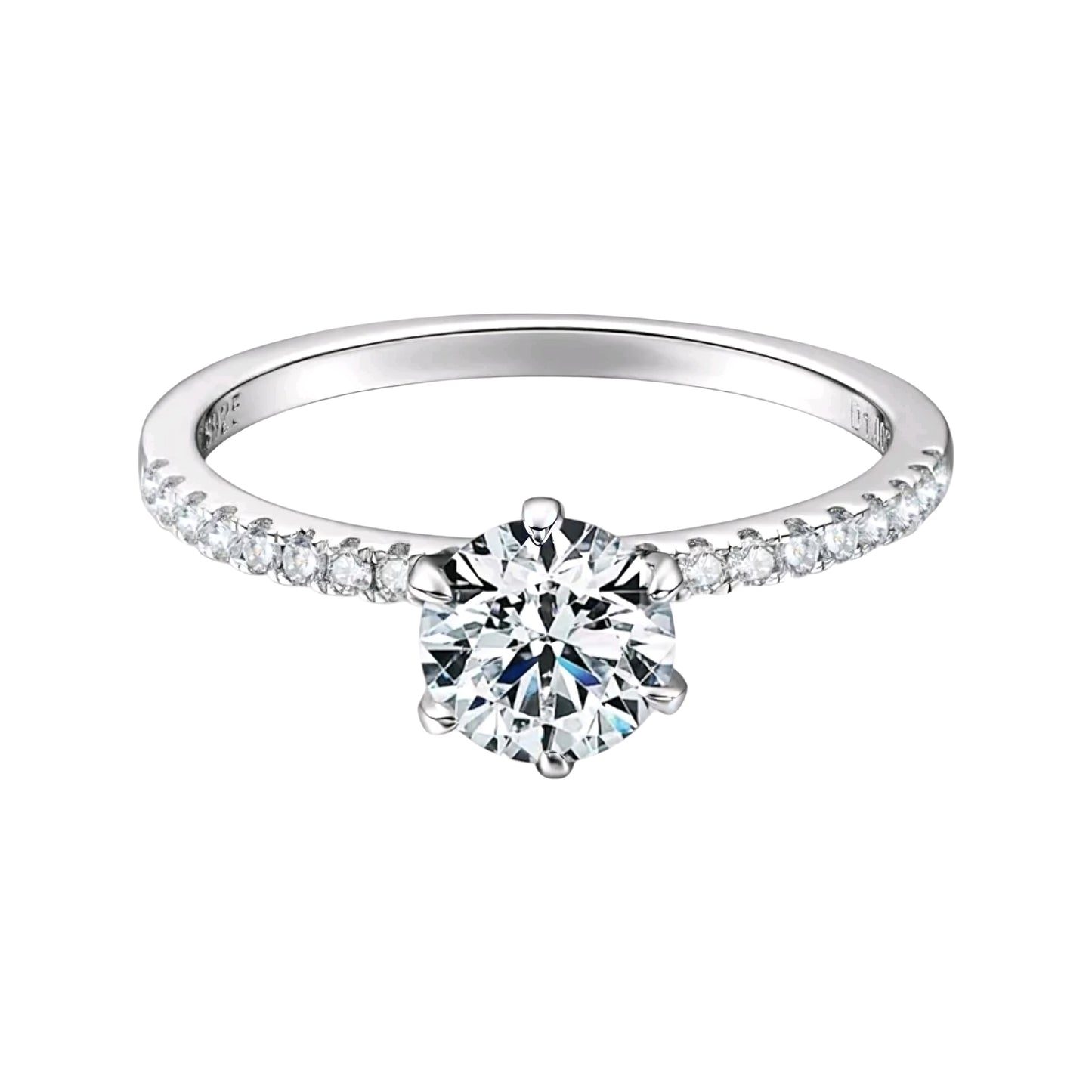 1ct vvs1 moissanite engagement ring