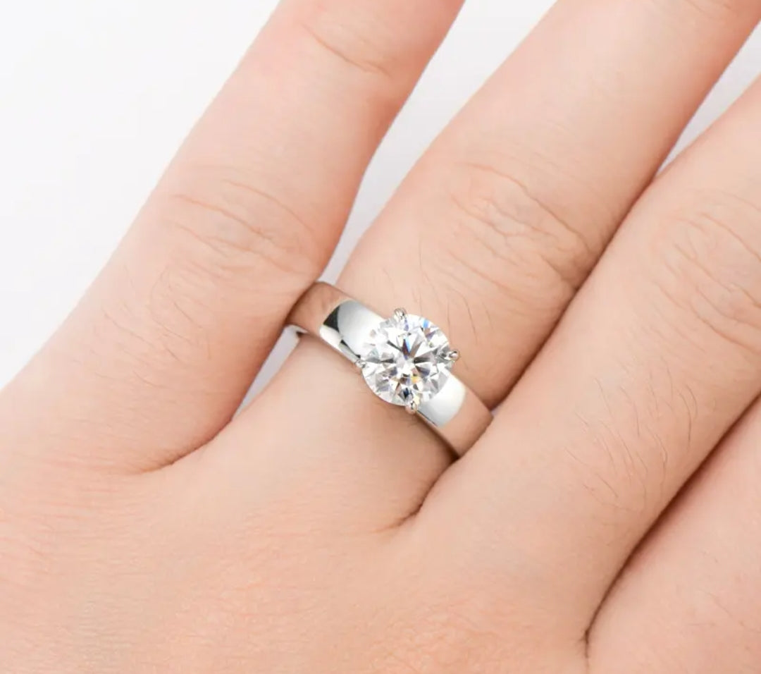 2ct unique moissanite engagement ring