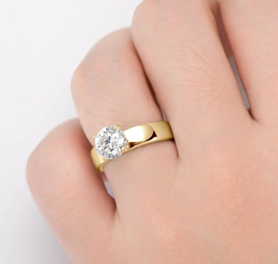 2ct unique moissanite engagement ring