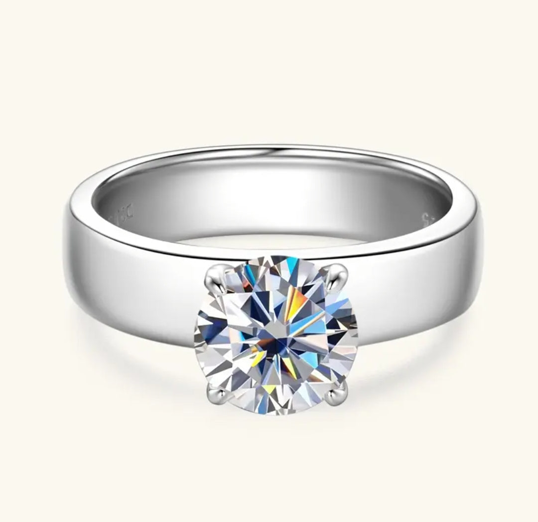 2ct unique moissanite engagement ring