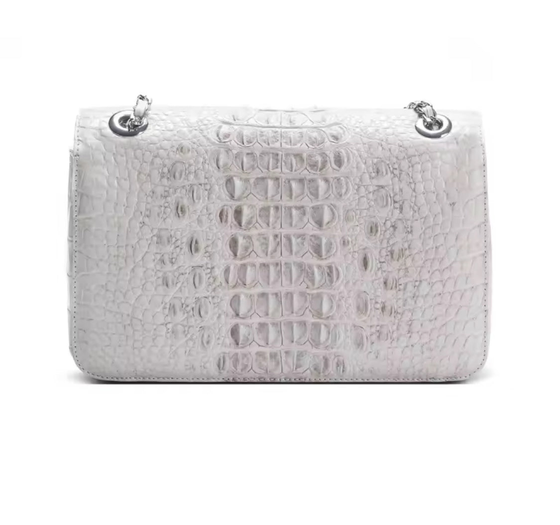 Premium crocodile leather shoulder bag