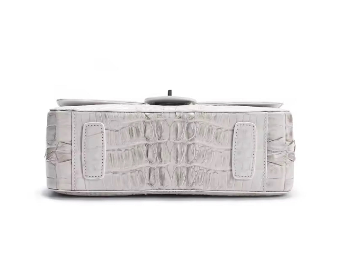 Premium crocodile leather shoulder bag