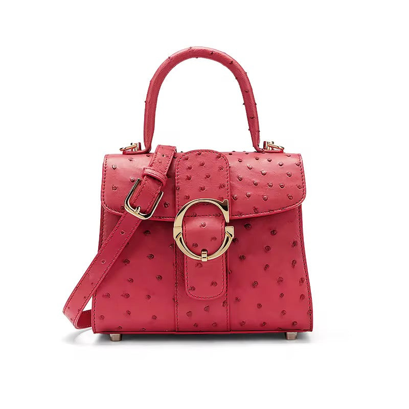 Ostrich leather bag