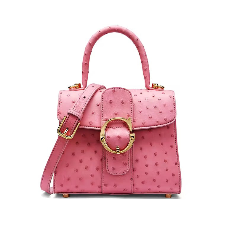 Ostrich leather bag