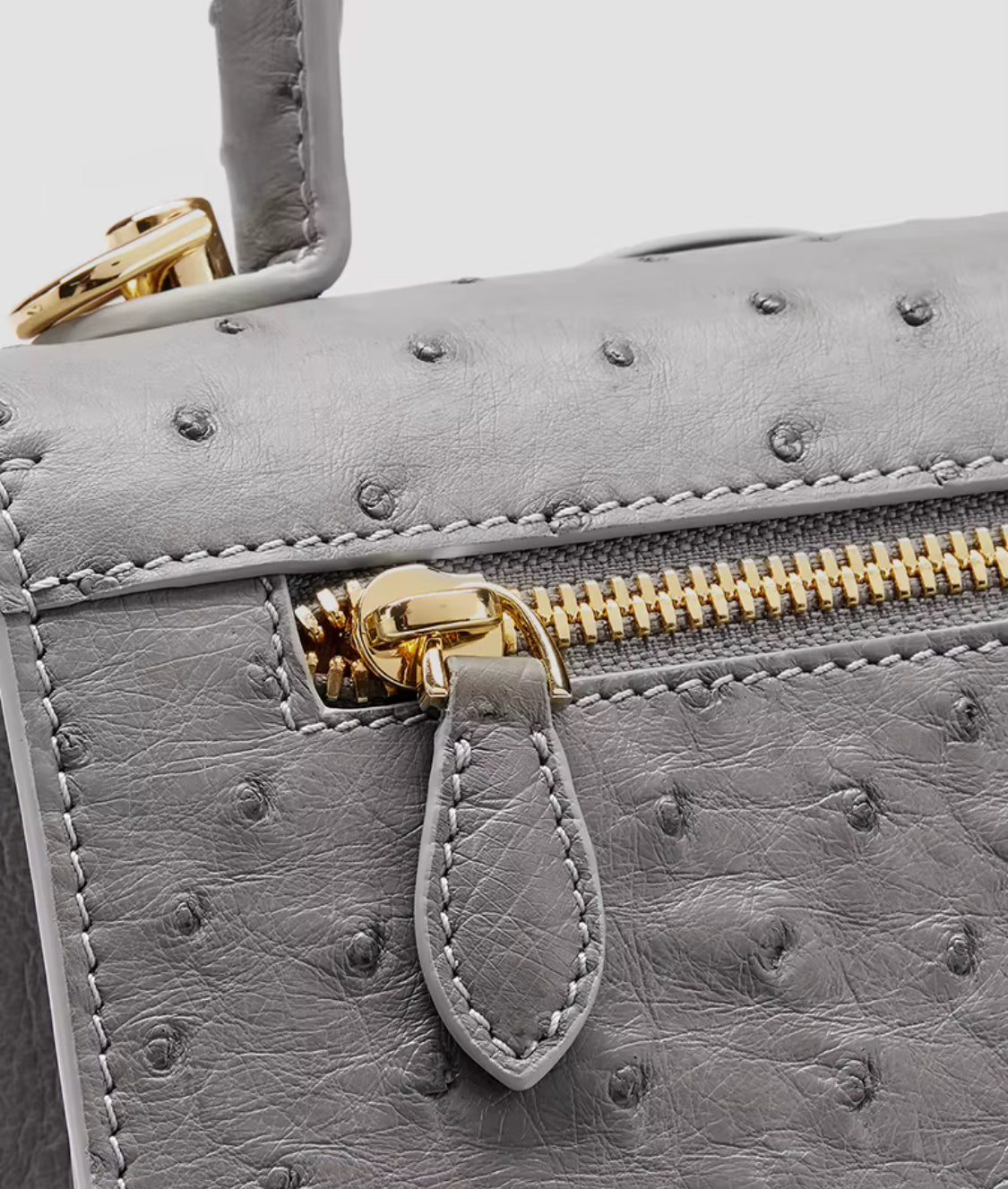 Ostrich leather bag