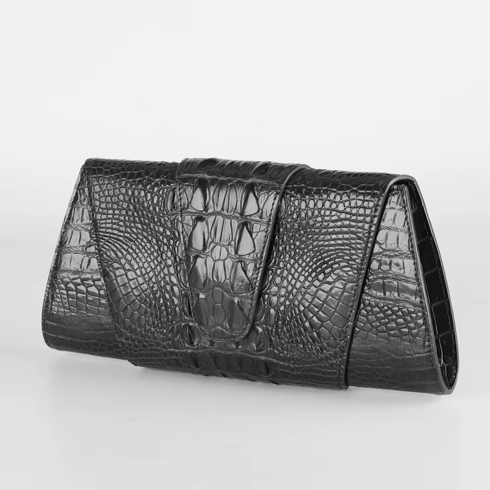 Crocodile Leather Clutch Purse for Women | Handmade in Italy