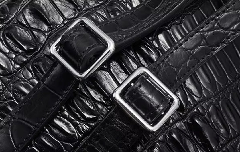 Crocodile Leather Backpack for Men & Women | Handmade in Italy
