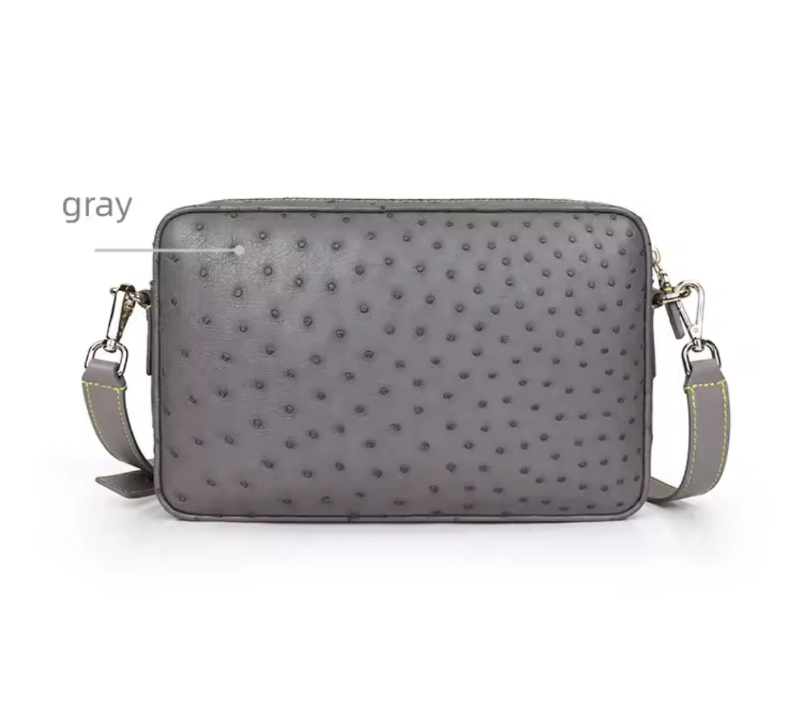 Ostrich leather bag