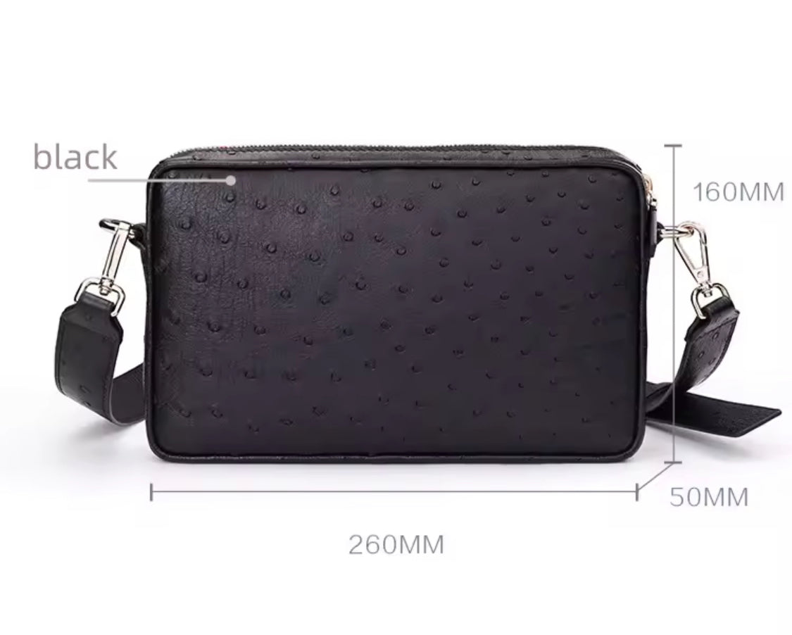 Ostrich leather bag