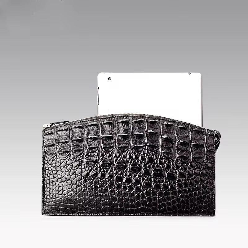 Crocodile Leather Clutch Wallet for Men | Handmade in Italy