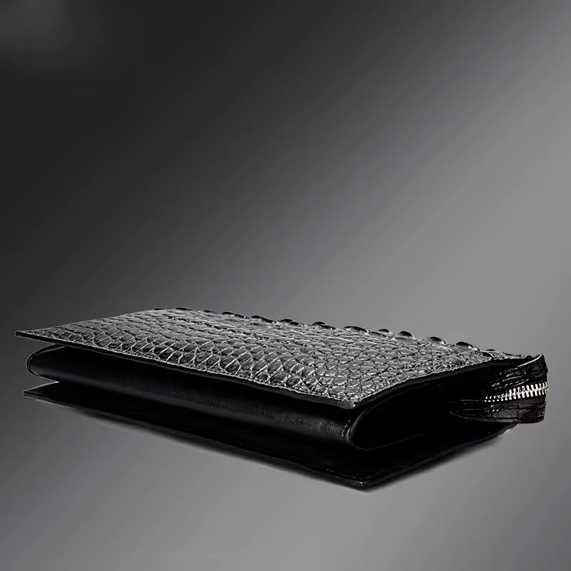 Crocodile Leather Clutch Wallet for Men | Handmade in Italy