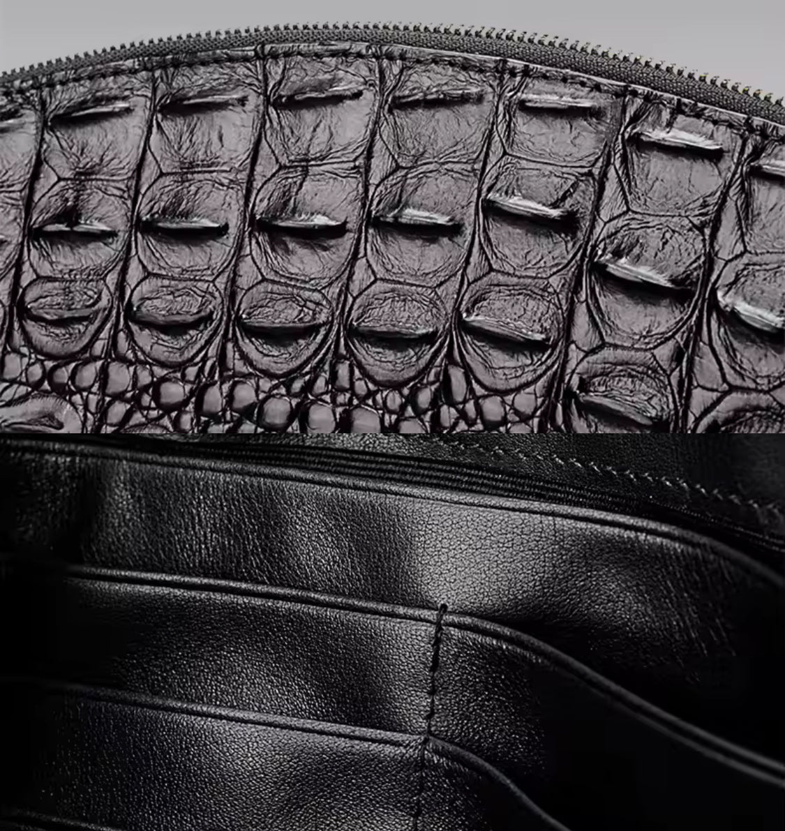 Crocodile Leather Clutch Wallet for Men | Handmade in Italy