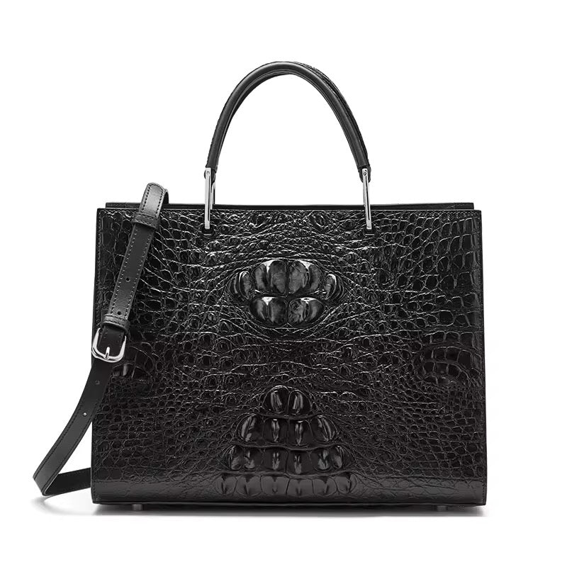 White Crocodile Leather Bag for Women | Handmade in Italy