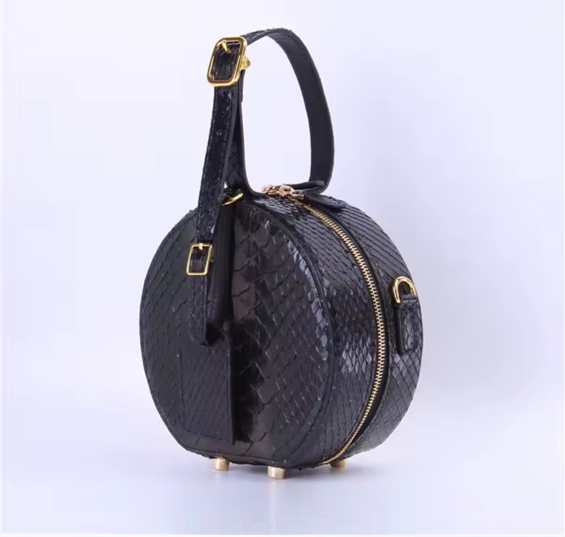 Black Snake Leather Purse – Handmade in Italy | Noiyan