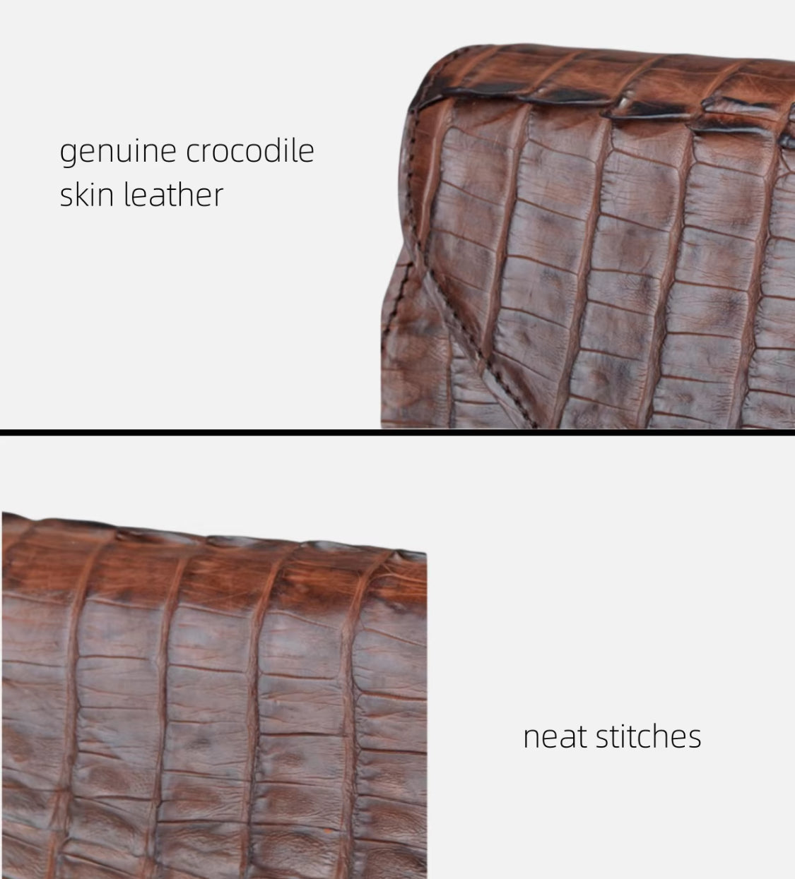 Crocodile Leather Clutch Purse for Women | Handmade in Italy