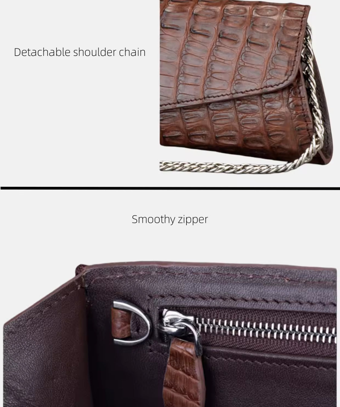 Crocodile Leather Clutch Purse for Women | Handmade in Italy