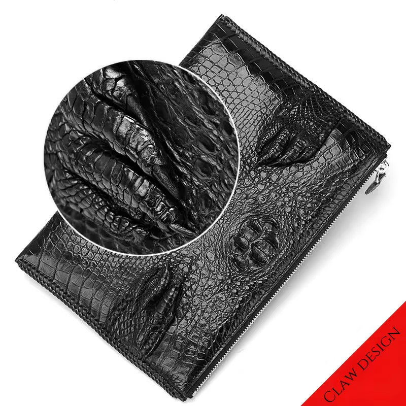 Crocodile Leather Document Wallet | Men & Women | Handmade in Italy