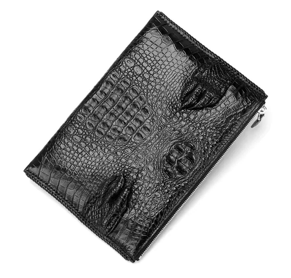 Crocodile Leather Document Wallet | Men & Women | Handmade in Italy
