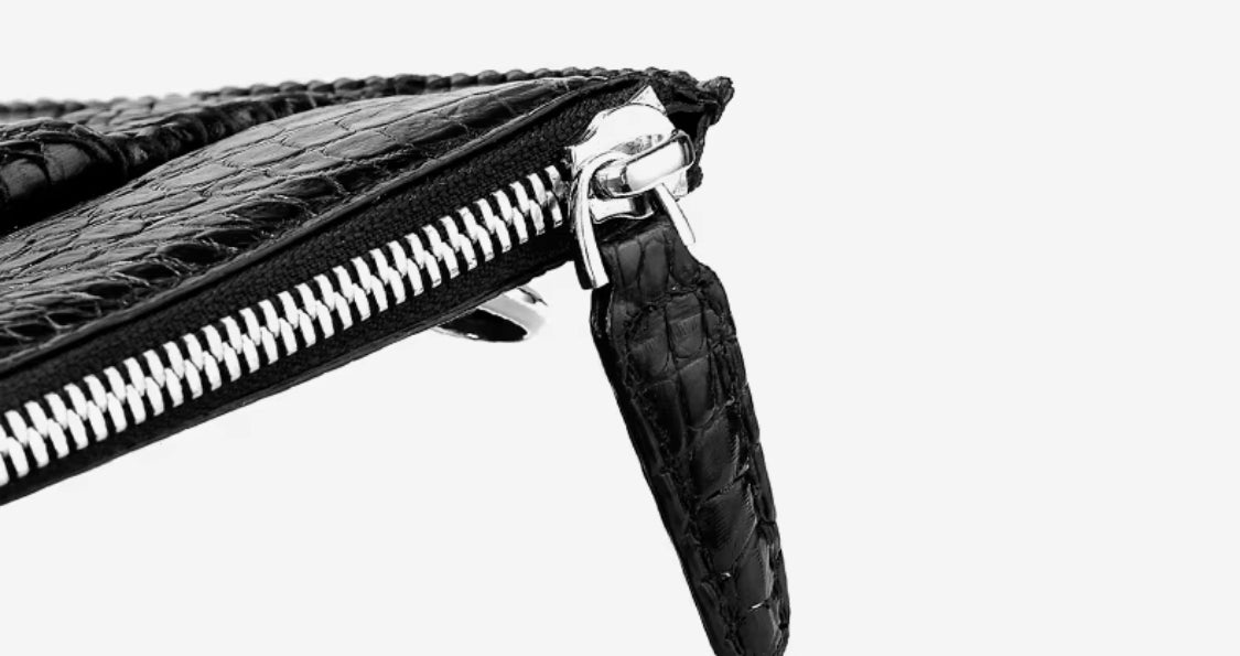 Crocodile Leather Document Wallet | Men & Women | Handmade in Italy