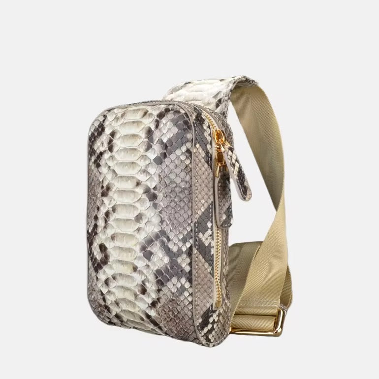 Crossbody Snake Leather Bag for Men – Handmade in Italy | Noiyan