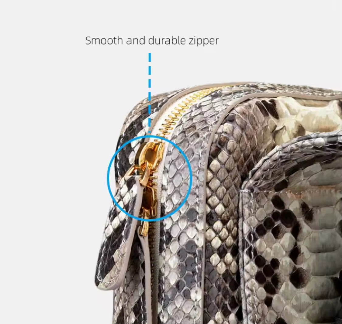 Crossbody Snake Leather Bag for Men – Handmade in Italy | Noiyan