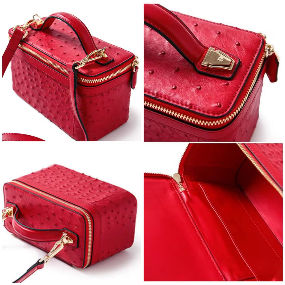 Ostrich leather bag