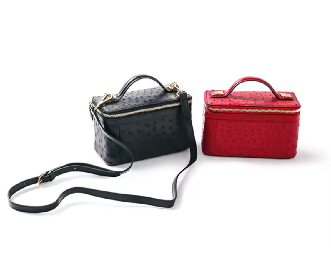 Ostrich leather bag