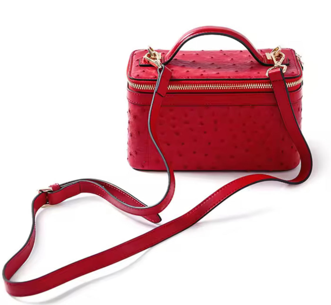 Ostrich leather bag