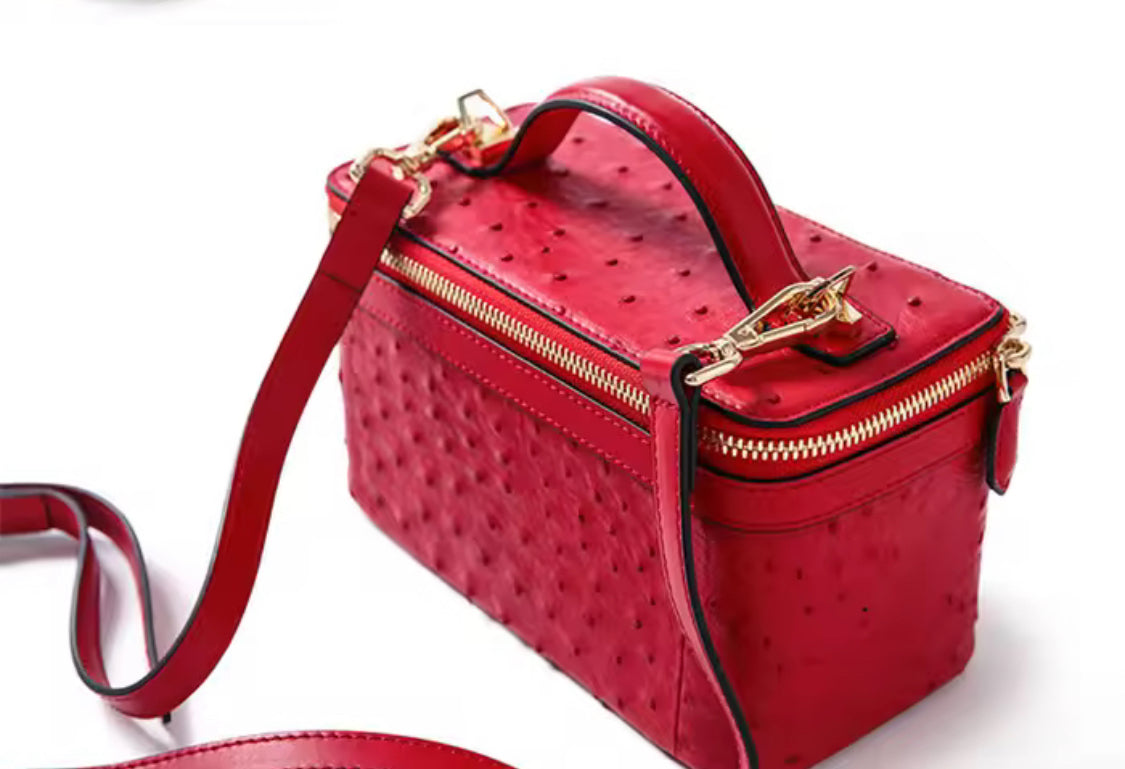Ostrich leather bag