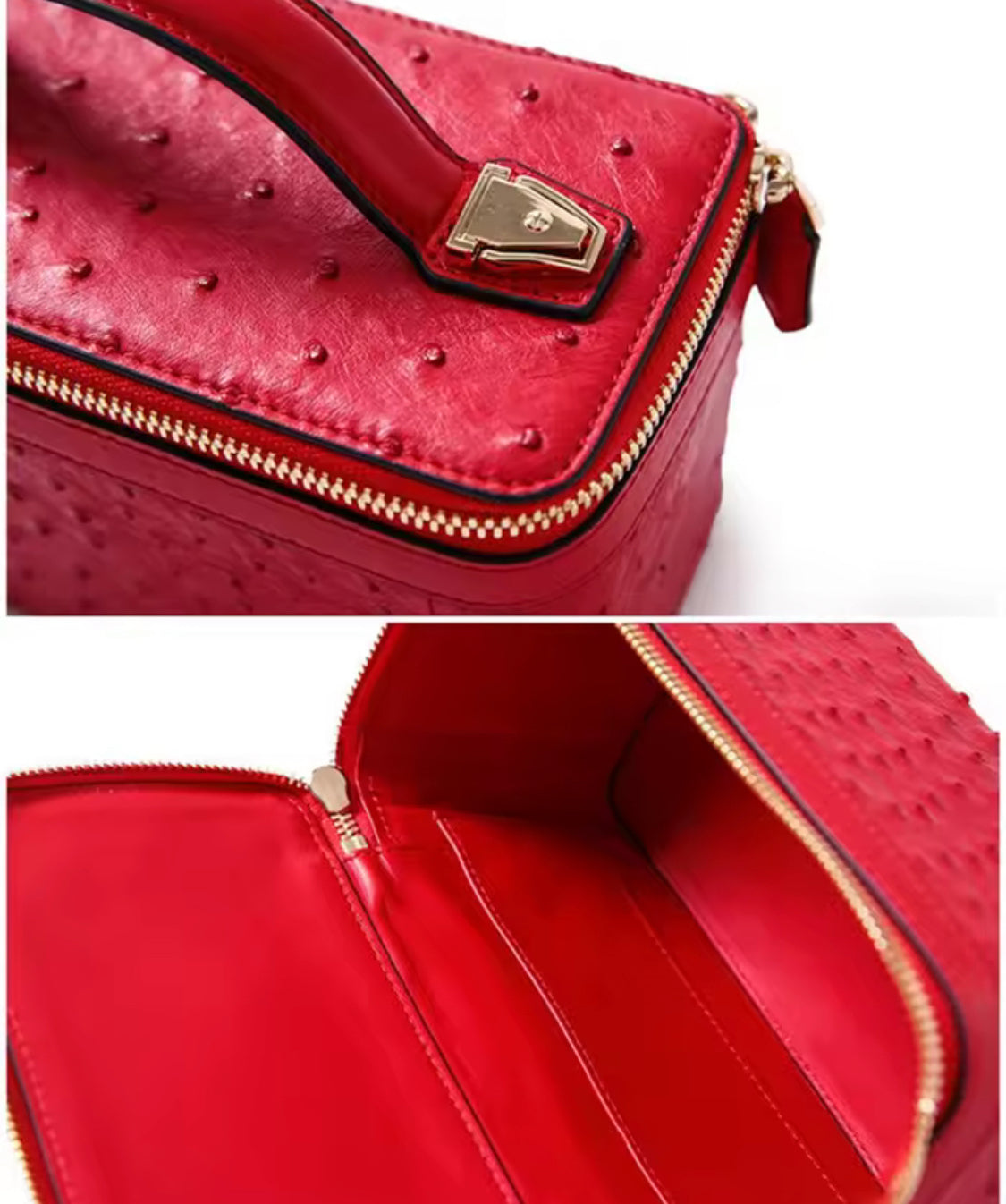 Ostrich leather bag
