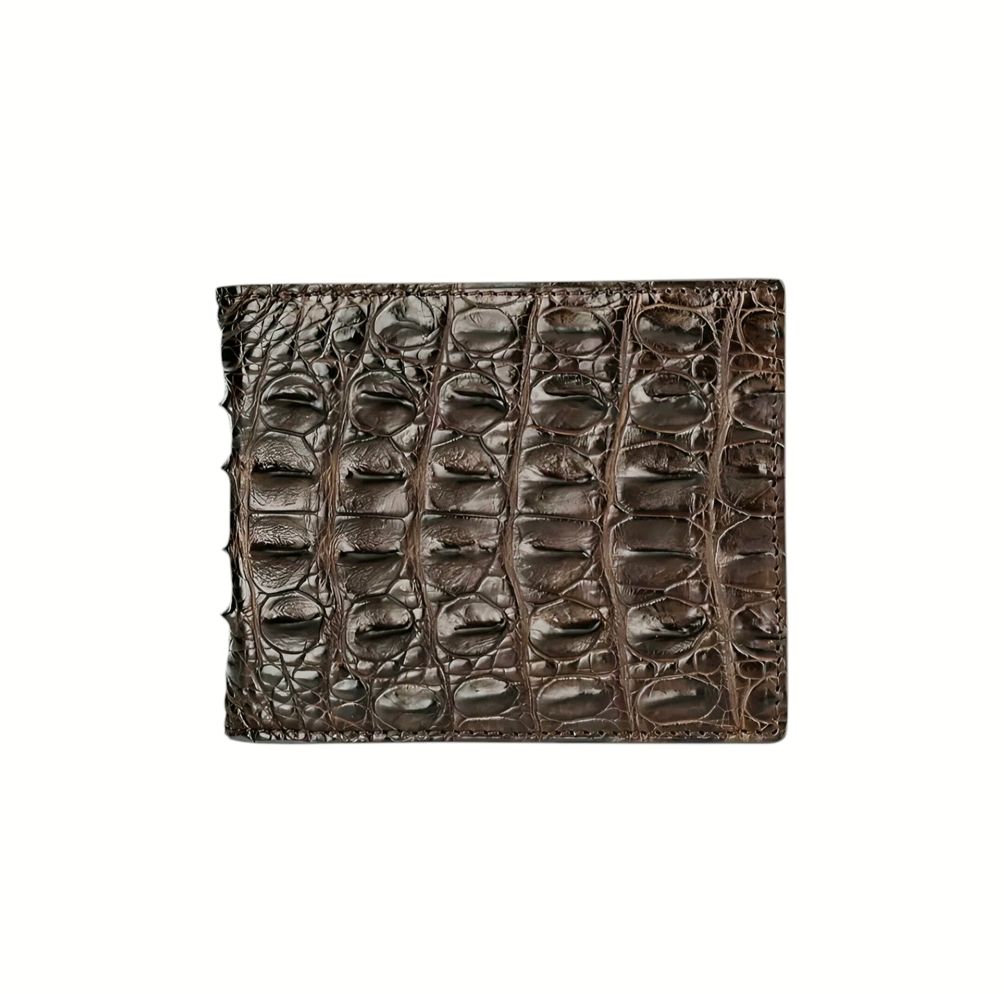 Brown Crocodile Leather Wallet for Men | Handmade in Italy – Head, Tail, Back & Belly
