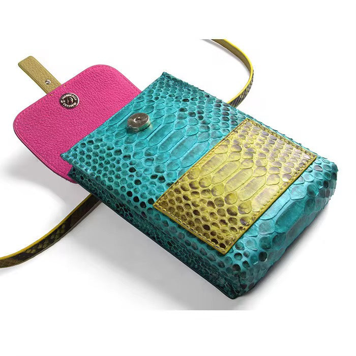 Multicolor Snake Leather Purse for Women – Handmade in Italy | Noiyan