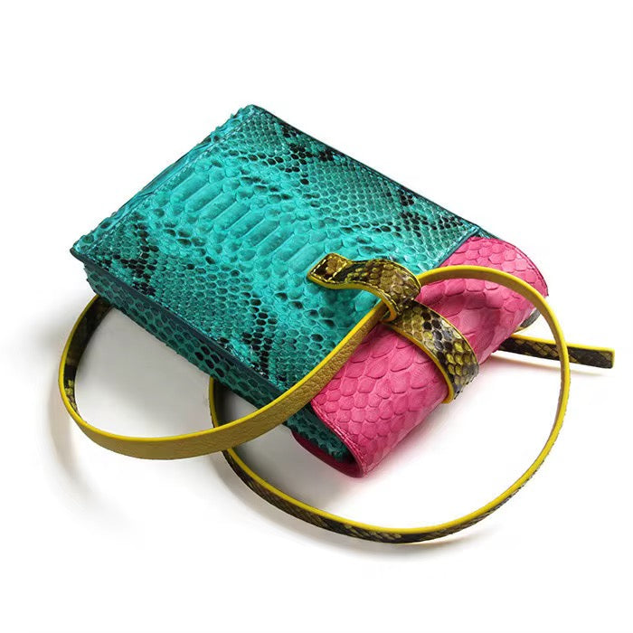 Multicolor Snake Leather Purse for Women – Handmade in Italy | Noiyan