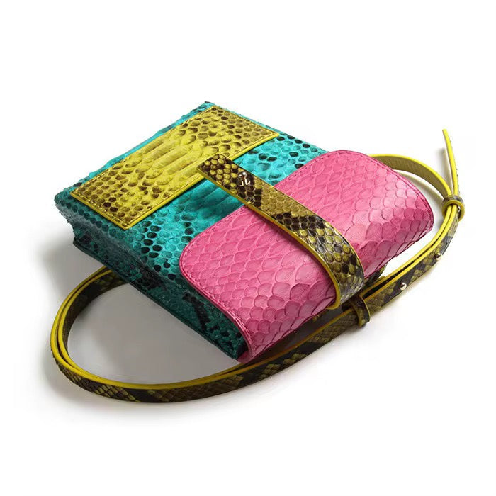 Multicolor Snake Leather Purse for Women – Handmade in Italy | Noiyan