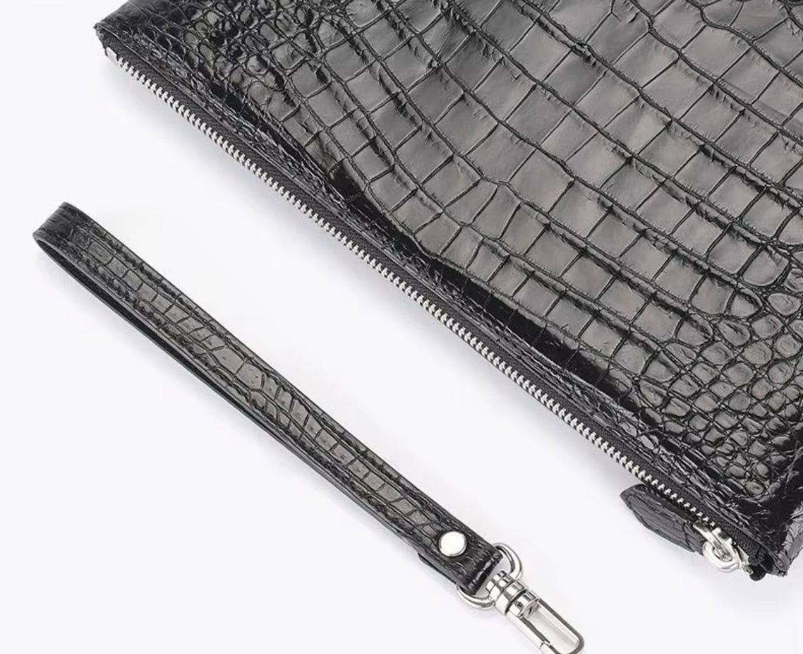 Crocodile Leather Wallet for Men & Women | Belly Leather – Brown & Black