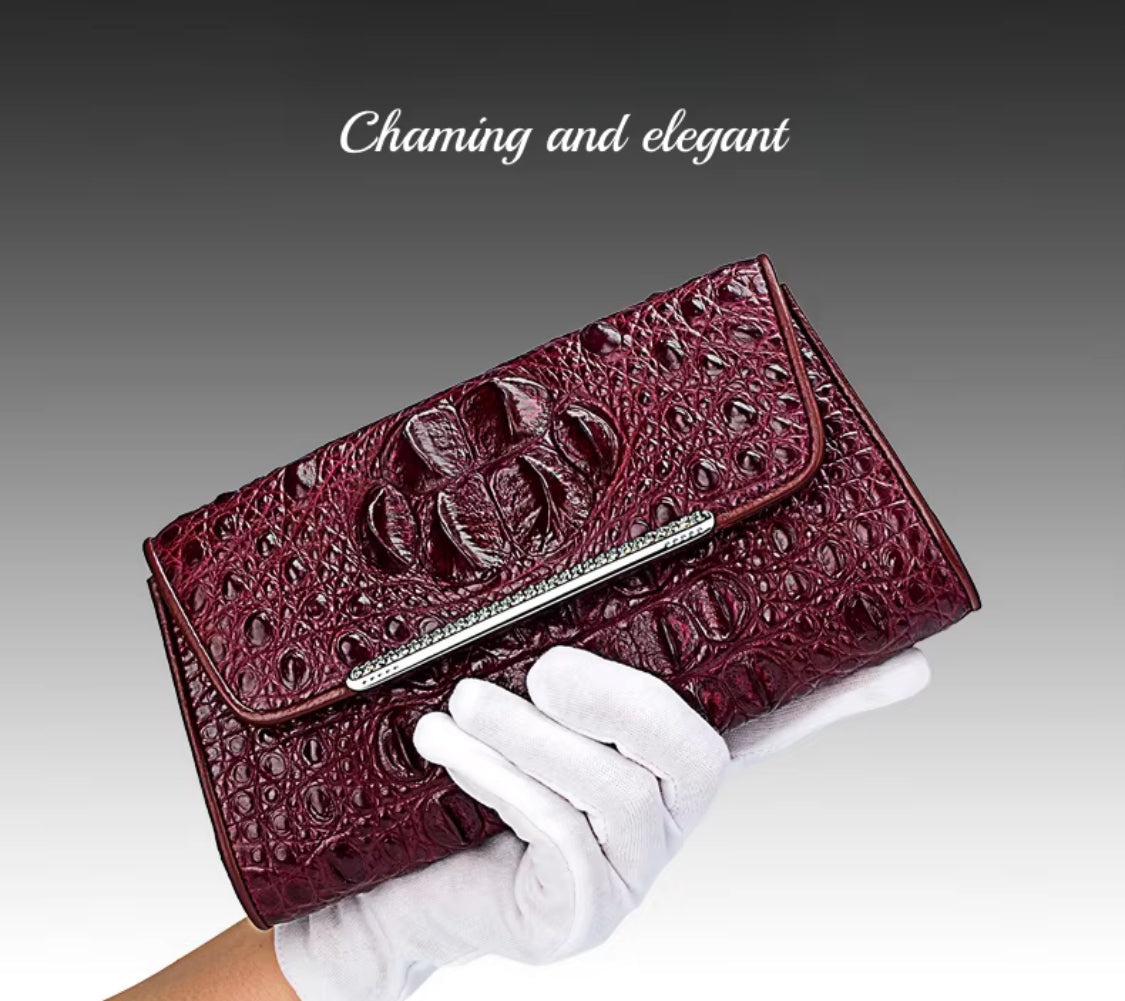 Crocodile Leather Purse – Handmade in Italy | Noiyan