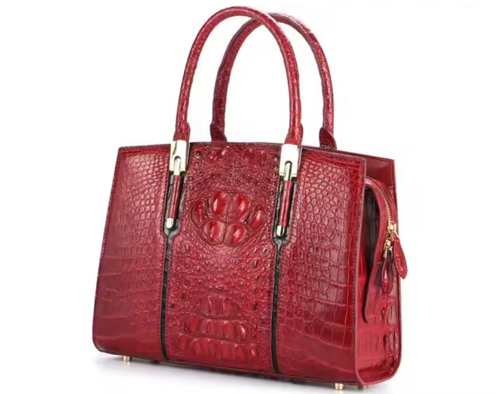 Crocodile Leather Bag in Three Colors – Handmade in Italy | Noiyan