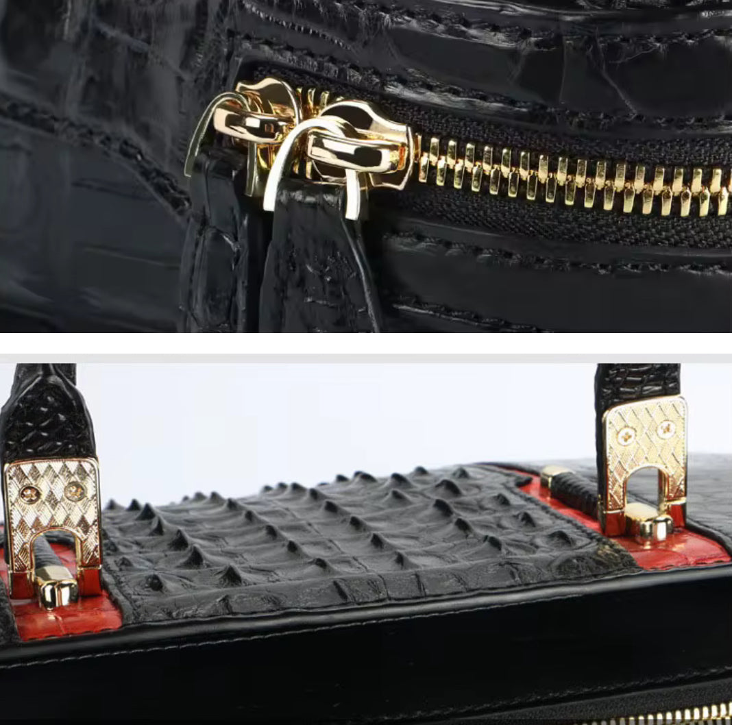 Crocodile Leather Bag in Three Colors – Handmade in Italy | Noiyan